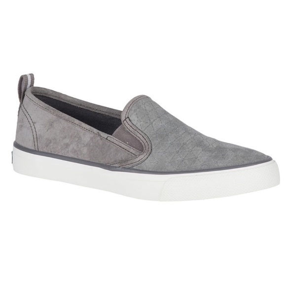 black sperry slip ons